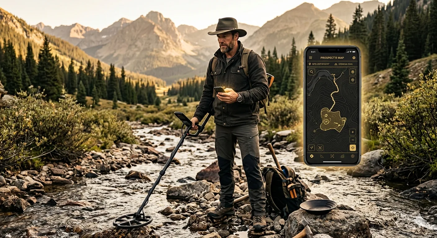 Modern prospector with detector and technology
